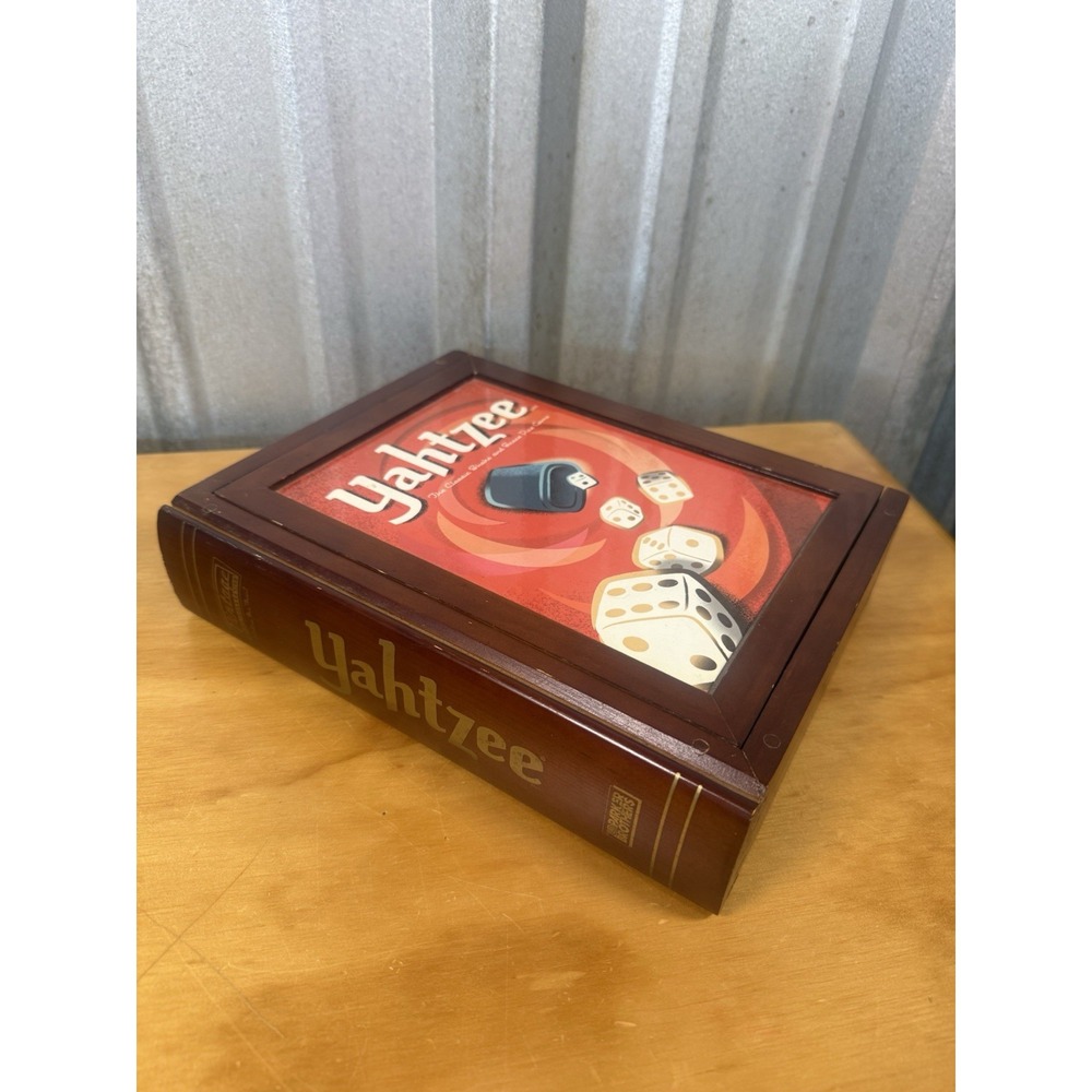 Vintage Collection Wooden Box Yahtzee Dice Game Hasbro Complete Contents Unused